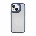 For iPhone 14 Mutural Color Holder Phone Case(Dark Blue)