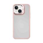For iPhone 14 Plus Mutural Color Holder Phone Case(Pink)