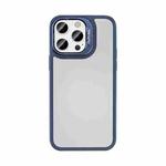 For iPhone 14 Pro Mutural Color Holder Phone Case(Dark Blue)