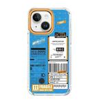 For iPhone 14 Mutural Dual-side Laminating Printed TPU Phone Case(Blue)