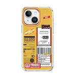 For iPhone 14 Plus Mutural Dual-side Laminating Printed TPU Phone Case(Yellow)