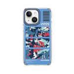 For iPhone 14 Mutural Camouflage Series Phone Case(Blue)