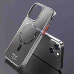 For iPhone 14 Plus Mutural Armour Magsafe Phone Case(Transparent Black)