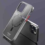 For iPhone 14 Pro Mutural Armour Magsafe Phone Case(Transparent Black)