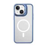 For iPhone 14 Mutural Color Holder Magsafe Phone Case(Sierra Blue)