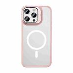For iPhone 14 Pro Mutural Color Holder Magsafe Phone Case(Pink)
