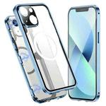 For iPhone 13 360 Full Body Magnetic Frosted Magsafe Phone Case(Sierra Blue)