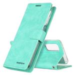 For Galaxy S20 Plus GOOSPERY BLUE MOON DIARY Crazy Horse Texture Horizontal Flip Leather Case With Bracket & Card Slot & Wallet(Mint Green)