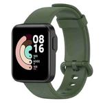 For Xiaomi MI Watch Lite / Redmi Watch Litchi Texture Leather Watch Band(Dark Green)