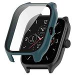 For Amazfit GTS 4 PC + Tempered Glass Integrated Protective Watch Case(Pine Green)