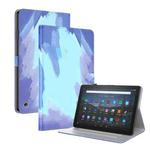 For Amazon Kindle Fire 7 2022 Watercolor Pattern Flip Leather Tablet Case(Winter Snow)