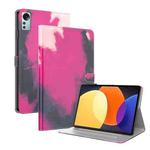 For Xiaomi Pad 5 Pro 12.4 Watercolor Pattern Flip Leather Tablet Case(Berry Color)