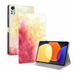 For Xiaomi Pad 5 Pro 12.4 Watercolor Pattern Flip Leather Tablet Case(Spring Cherry)