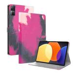 For Xiaomi Redmi Pad 5G Watercolor Pattern Flip Leather Tablet Case(Berry Color)