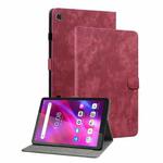 For Lenovo Tab M7 3rd Gen Tiger Pattern Flip Leather Tablet Case(Red)