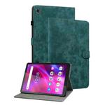 For Lenovo Tab M7 3rd Gen Tiger Pattern Flip Leather Tablet Case(Dark Green)