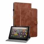 For Amazon Kindle Fire 7 2022 Tiger Pattern Flip Leather Tablet Case(Brown)