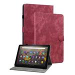 For Amazon Kindle Fire 7 2022 Tiger Pattern Flip Leather Tablet Case(Red)