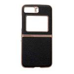 For Motorola Moto Razr 2022 Star Series Nano Electroplating PU Phone Case(Black)