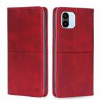 For Xiaomi Redmi A1 Cow Texture Magnetic Leather Phone Case(Red)