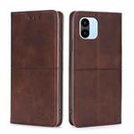 For Xiaomi Redmi A1 Cow Texture Magnetic Leather Phone Case(Dark Brown)