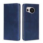 For Sharp Aquos Sense7 Cow Texture Magnetic Leather Phone Case(Blue)