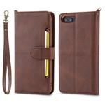 For iPhone 6 Plus / 7 Plus / 8 Plus Multifunctional Detachable Magnetic Horizontal Flip Leather Case with Card Slots & Holder & Wallet & Photo Frame(Coffee)
