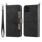 For iPhone 11 Multifunctional Detachable Magnetic Horizontal Flip Leather Case with Card Slots & Holder & Wallet & Photo Frame(Black)