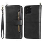 For iPhone 11 Pro Multifunctional Detachable Magnetic Horizontal Flip Leather Case with Card Slots & Holder & Wallet & Photo Frame(Black)