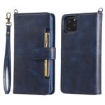 For iPhone 11 Pro Max Multifunctional Detachable Magnetic Horizontal Flip Leather Case with Card Slots & Holder & Wallet & Photo Frame(Blue)