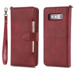 For Galaxy Note 8 Multifunctional Detachable Magnetic Horizontal Flip Leather Case with Card Slots & Holder & Wallet & Photo Frame(Red)