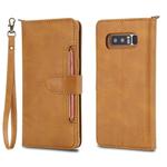 For Galaxy Note 8 Multifunctional Detachable Magnetic Horizontal Flip Leather Case with Card Slots & Holder & Wallet & Photo Frame(Brown)