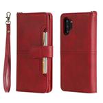 For Galaxy Note 10+ Multifunctional Detachable Magnetic Horizontal Flip Leather Case with Card Slots & Holder & Wallet & Photo Frame(Red)