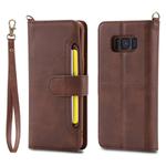 For Galaxy S8+ Multifunctional Detachable Magnetic Horizontal Flip Leather Case with Card Slots & Holder & Wallet & Photo Frame(Coffee)