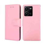 For vivo Y35 4G / Y22 / Y22s Crystal Texture Leather Phone Case(Pink)