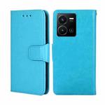 For vivo Y35 4G / Y22 / Y22s Crystal Texture Leather Phone Case(Light Blue)