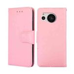 For Sharp Aquos Sense7 Crystal Texture Leather Phone Case(Pink)