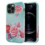 For iPhone 13 Pro Max Varnishing Water Stick TPU + Hard Plastic Phone Case(10045 Flower)