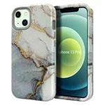 For iPhone 13 Varnishing Water Stick TPU + Hard Plastic Phone Case(10029 Marble)