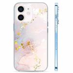 For iPhone 11 Coloured Glaze Marble Phone Case(White Gold)