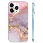 For iPhone 11 Pro Coloured Glaze Marble Phone Case(Pink Grey)