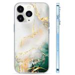 For iPhone 11 Pro Max Coloured Glaze Marble Phone Case(Grey Green)