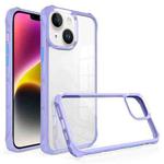 For iPhone 14 Water Cube High Transparent Space Phone Case(Purple)