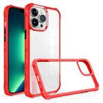 For iPhone 13 Pro Max Water Cube High Transparent Space Phone Case(Red)