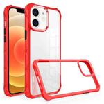For iPhone 12 Water Cube High Transparent Space Phone Case(Red)