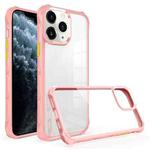 For iPhone 11 Pro Max Water Cube High Transparent Space Phone Case(Pink)