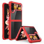 For Samsung Galaxy Z Flip4 Water Cube High Transparent Space Phone Case(Red)