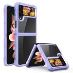 For Samsung Galaxy Z Flip4 Water Cube High Transparent Space Phone Case(Purple)