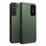 For Samsung Galaxy S22+ 5G QIALINO Magnetic Genuine Leather Phone Case(Green)