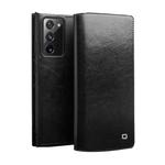 For Samsung Galaxy Note20 QIALINO Genuine Leather Phone Case(Black)